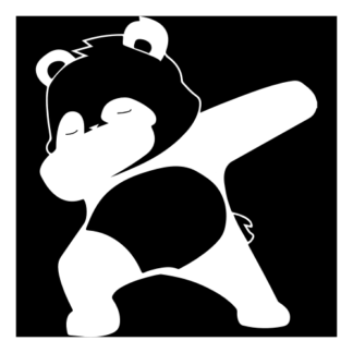 Dabbing Panda Decal (White)
